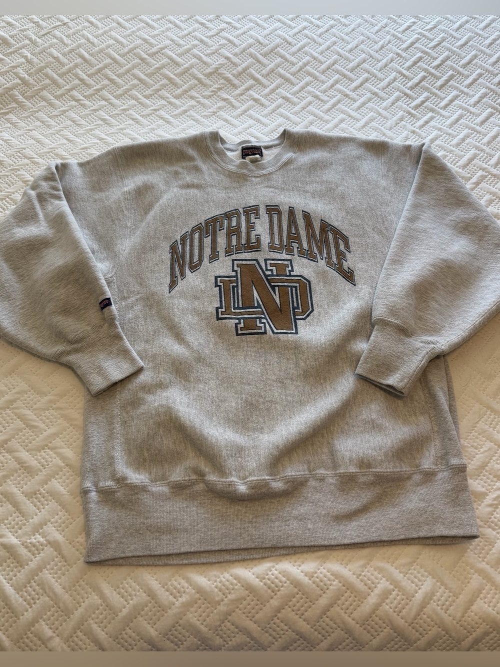 Vintage Double Sided Notre Dame Jansport Crewneck Sweatshirt Size XL